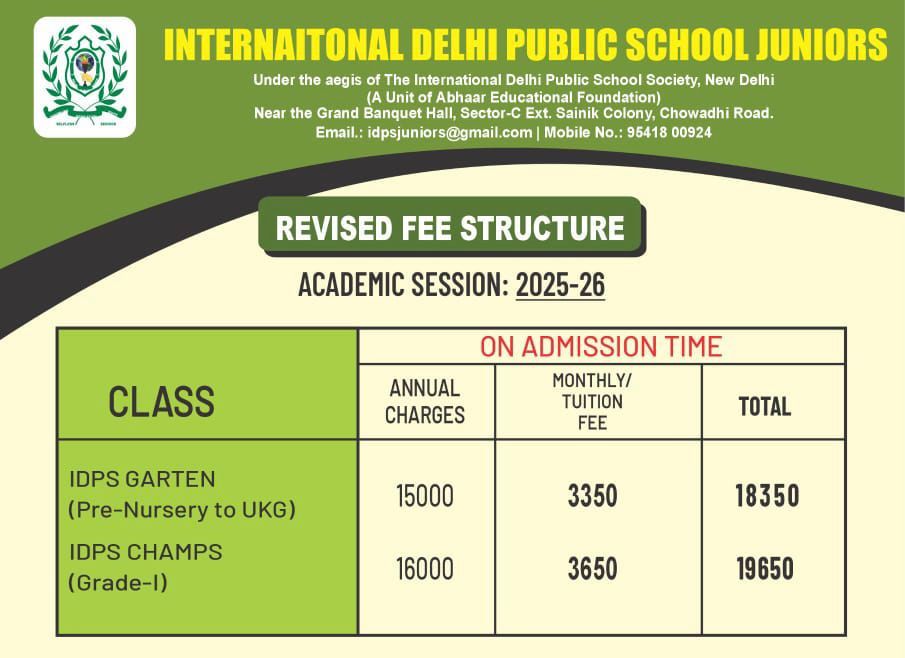 Fee Structure 2025-26